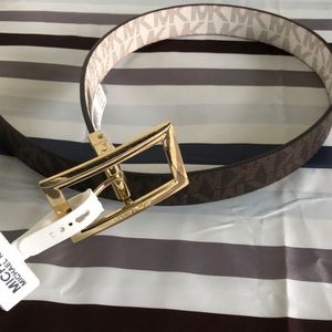 New michael kors reversible belt in large